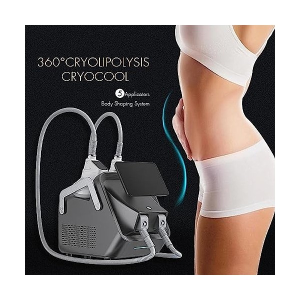 XNYXLPP Machine de congélation des Graisses cryogéniques 360, 5 applicateurs avec écran Tactile, Refroidissement des Semi-con