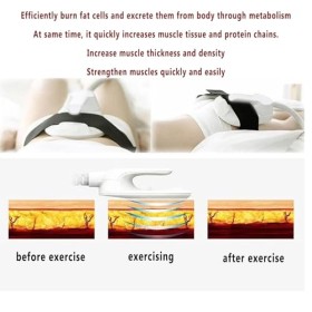 LBMED Machine Amincissante Magnétique EMS,Machine Professionnelle Sculpture du Corps avec 4 Poignées Et Écran LCD,intensité E