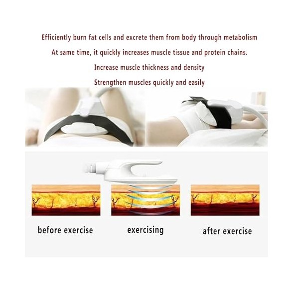 LBMED Machine Amincissante Magnétique EMS,Machine Professionnelle Sculpture du Corps avec 4 Poignées Et Écran LCD,intensité E