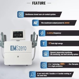 LBMED Machine De Sculpture Corporelle EMS, Machine Amincissante Magnétique avec 4 Poignées Et Écran LCD, Intensité Dénergie 