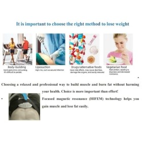 GYHCB Machine de Sculpture Corporelle Électromagnétique 2000W, Machine Amincissante Body Sculpt pour Brûler Les Graisses, Rég