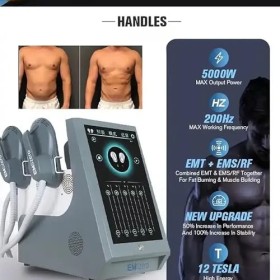 LBMED Machine Sculpture Corporelle EMS, Machine Amincissante Magnétique avec 2 Poignées Et Écran LCD, Fréquence Sortie 200Hz 