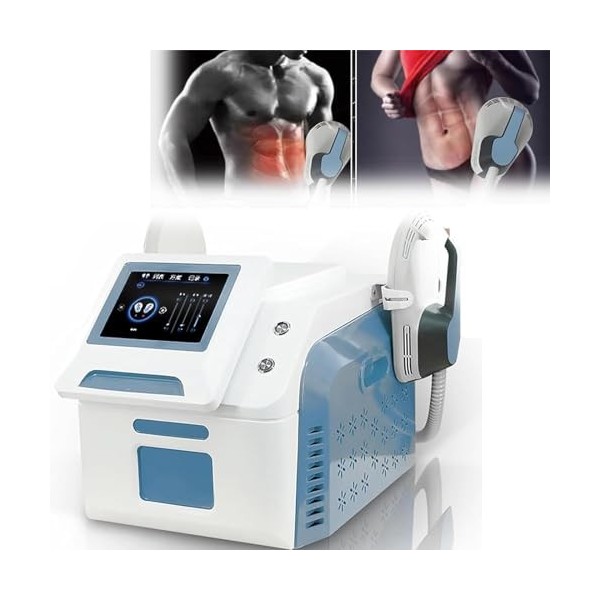 Machine Sculpture Corporelle EMS, Machine Amincissante Magnétique avec 2poignées Et Écran LCD, 7 Intensités Vibration Réglabl