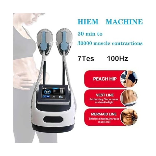 GYHCB Machine de Renforcement Musculaire, Machine Amincissante EMS Body Sculpt avec 2 Poignées, Machinede Modelage Corporel M