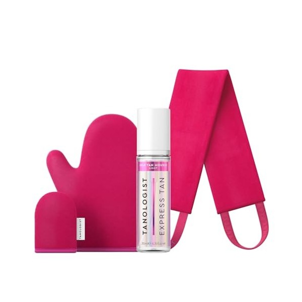 Tanologist Light Mousse Autobronzante 200ml + Tanologist Duo de mitaines autobronzantes pour le visage et le corps + Tanolo