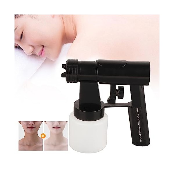 Spray Tan Machine, Spray de Bronzage Soleil Sunless HVLP Turbine Spray 200 Ml Pistolet de Pulvérisation Réglable Professionne
