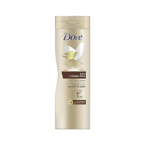 Dove Visible Glow Lot de 6 lotions bronzantes graduelles pour peaux ensoleillées 400 ml