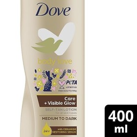 Dove Visible Glow Lot de 6 lotions bronzantes graduelles pour peaux ensoleillées 400 ml