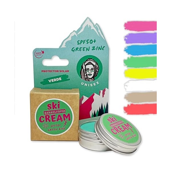 Barreltopia Crème Solaire Visage Ski SPF 50+ - Protection Totale Enfant et Adultes - Stick Solaire Skincare Sunscreen Ski - C