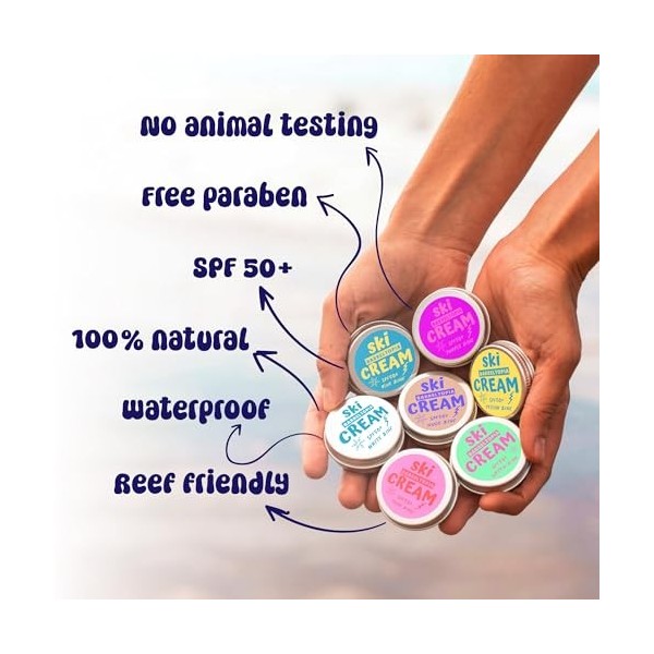 Barreltopia Crème Solaire Visage Ski SPF 50+ - Protection Totale Enfant et Adultes - Stick Solaire Skincare Sunscreen Ski - C