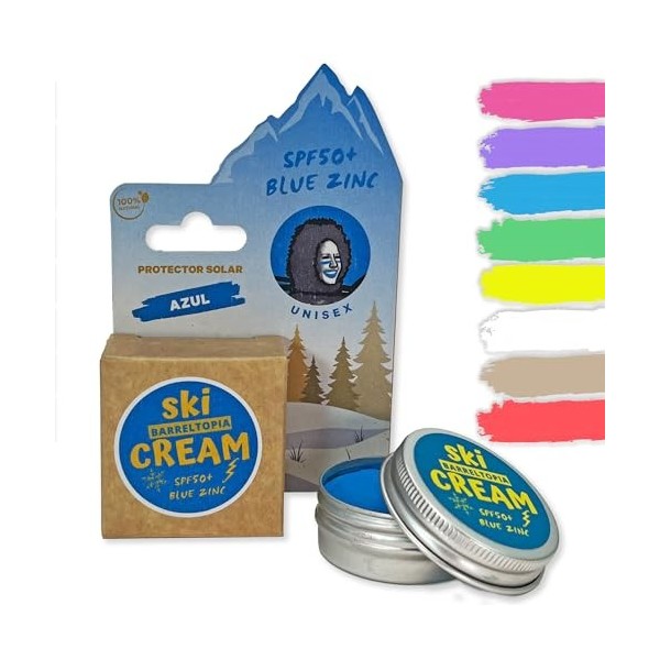 Barreltopia Crème Solaire Visage Ski SPF 50+ - Protection Totale Enfant et Adultes - Stick Solaire Skincare Sunscreen Ski - C