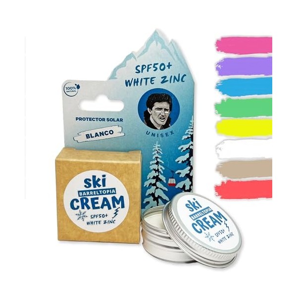 Barreltopia Crème Solaire Visage Ski SPF 50+ - Protection Totale Enfant et Adultes - Stick Solaire Skincare Sunscreen Ski - C