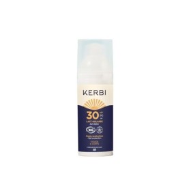 Crème Solaire SPF 30 format voyage, Bio, Vegan, Parfum Iodé Monoi, 99,3% Naturelle, Kerbi, mineral