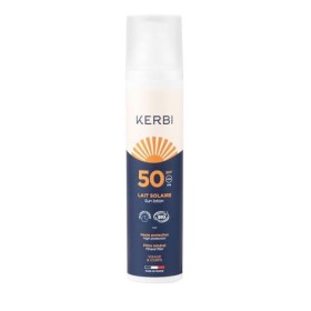 Crème Solaire SPF 50 pour Visage et Corps, 99% dOrigine Naturelle, Certifiée Bio, 50 ml, Kerbi, minéral