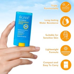 Stick Solaire Invisible Spf 50 +, Stick Solaire Solide, Crème Solaire Hydratante À Large Spectre 13G, Stick Solaire Imperméab