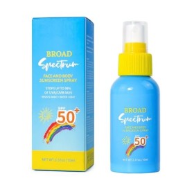 Crème Solaire, Solaire Bio SPF 50+, Crème Solaire Visage et Corps, Protection Solaire à la Formule Légère et Non Grasse, Prot
