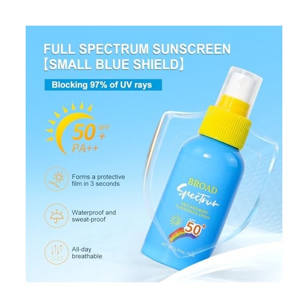 Crème Solaire, Solaire Bio SPF 50+, Crème Solaire Visage et Corps, Protection Solaire à la Formule Légère et Non Grasse, Prot
