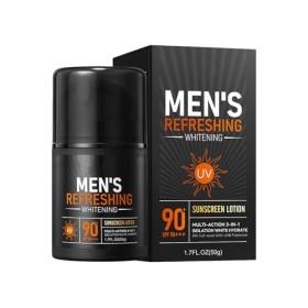 Crème Solaire pour Hommes, Solaire Bio SPF 90+, Crème Solaire Visage et Corps, Protection Solaire à la Formule Légère et Non 