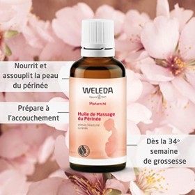 WELEDA - Huile de Massage du Périnée - Pour Femmes Enceintes - Préparation de lAccouchement - Flacon Verre 50 ml