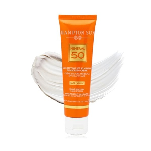 Mineral Age Defying Sunscreen Creme SPF 50 by Hampton Sun for Unisex - 1.7 oz Sunscreen