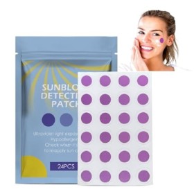 Autocollants UV pour Crème Solaire,Autocollants UV à Pois,Patchs de Détection UV,Patch de Détection de Protection Solaire,Aut