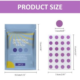 Autocollants UV pour Crème Solaire,Autocollants UV à Pois,Patchs de Détection UV,Patch de Détection de Protection Solaire,Aut