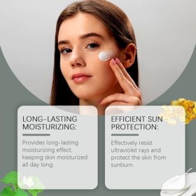 Crème Solaire Haute Protection, Crème Solaire Visage SPF 50++,Protège la Peau Contre les Rayons UVA et UVB, la Pollution de l