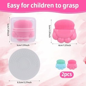2pcs Applicateur de Crème Solaire pour Enfants, avec Étui de Protection Portable Applicateur de Crème Solaire Poils Doux Bros