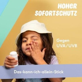 Naïf - Stick solaire avec formule minérale - pour bébé & enfant - SPF 50 - sans microplastiques, huiles minérales ou silicone