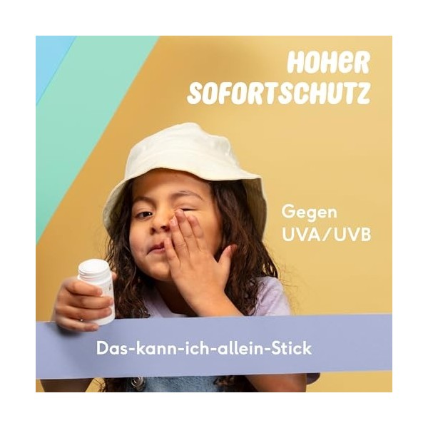 Naïf - Stick solaire avec formule minérale - pour bébé & enfant - SPF 50 - sans microplastiques, huiles minérales ou silicone
