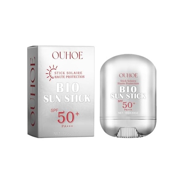 Transmore Crème Solaire Sun Stick Visage SPF50+ PA+++, Stick Solaire Visage, Stick Solaire Résistant à lEau, pour Enfants et