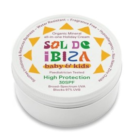 Sol De Ibiza - Protection Solaire Naturelle SPF30 - Visage & Corps - 100% naturel - Resistant à leau - Sans plastique - Resp