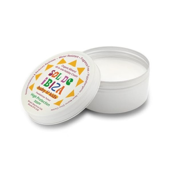 Sol De Ibiza - Protection Solaire Naturelle SPF30 - Visage & Corps - 100% naturel - Resistant à leau - Sans plastique - Resp