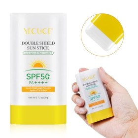 Barre Solaire Spf 50 +, Barre Solaire Solide, 20G Double Shield Sun Bar | Crème Solaire Hydratante, Longue Durée De Vie Imper