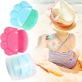 NATOSU Lot de 2 applicateurs de protection solaire Sunblock Buddy avec étui de protection, applicateur de lotion solaire, lot