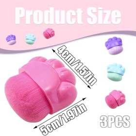 Calkrer Set de 3 applicateurs de crème solaire pour enfants, pinceau bloc solaire avec housse de protection. Applicateur de b