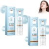 2 Pièces Crème Solaire Avec Acide Hyaluronique et Dioxyde de Titane, Solaire Bio SPF 50+, Sunscreen, Crème Solaire Visage et 