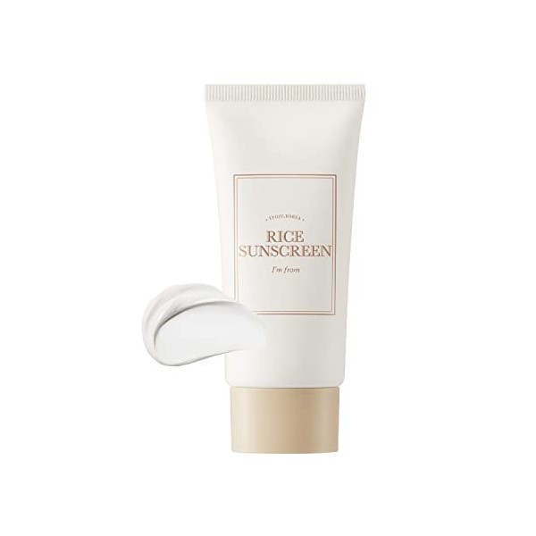 Im from Écran solaire au riz 50 ml, physique, extrait de riz 41%, oxyde de zinc non nano, respectueux des récifs, protection