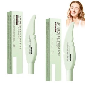 2 Pièces Crème Solaire, Makeup Base SPF 30+ PA+++, 3 in 1, Sunscreen, Hydratant, écran Solaire à Base de Maquillage, Crème So