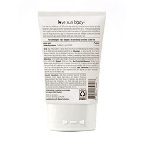 Love Sun Body, 100% dorigine naturelle Crème solaire minérale quotidienne hydratante Sheer Power FPS 30 pour visage, large s
