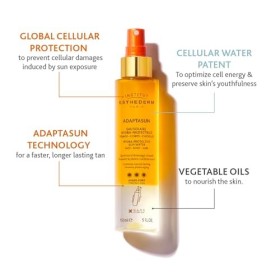 Institut Esthederm - Adaptasun Eau Solaire Hydra-Protectrice - Prolongation du Bronzage Naturel - Préserve la Jeunesse de la 