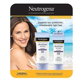 Neutrogena Ultra Sheer Spf 55 Sunscreen Light Weight Clean Feel 5.0 Fl Oz +3.0 Fl Oz Net Wt 8 Fl Oz