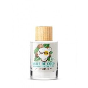 LOVEA - Huile De Coco Bio Multi-Usages - Hydrate - Peaux Sèches & Cheveux Secs - 100% DOrigine Naturelle - Sans Colorant Ni 