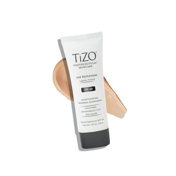 Tizo Photoceutical AM Replenish SPF 40 - Lightly Tinted For Unisex 1.75 oz Sunscreen