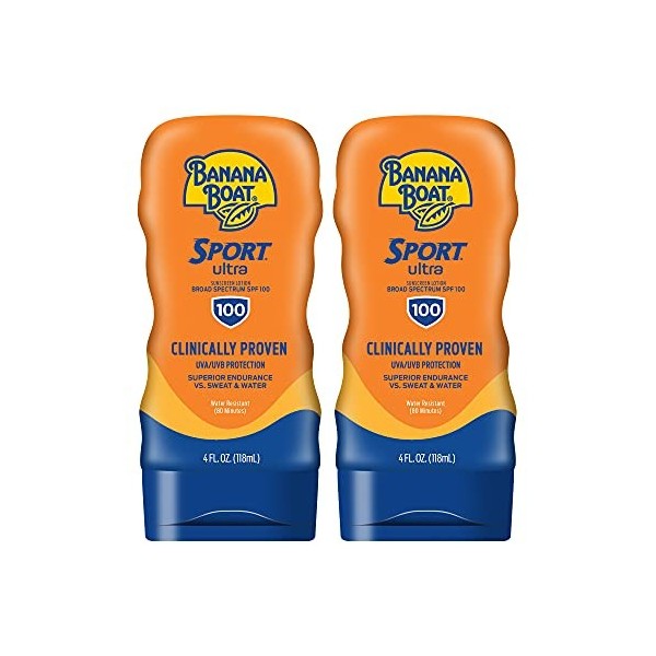 Banana Boat Sport Performance Sunblock Lotion SPF 100, 4-Ounce Bottles Pack of 2 by Banana Boat Crème solaire
