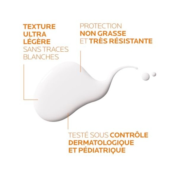 La Roche-Posay, Anthelios, Spray Solaire Corps Familial Ultra-Résistant, SPF50+, Hydrate & Protège, Avec Parfum, Convient aux