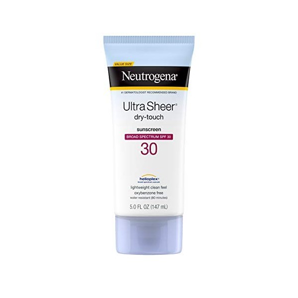 Neutrogena Ultra Sheer Dry-Touch Lotion solaire résistante à leau et non grasse avec large spectre SPF 30, 5 fl. oz