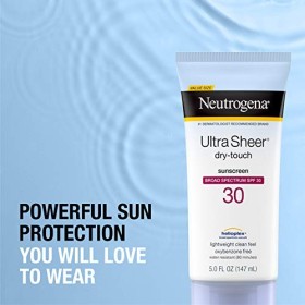 Neutrogena Ultra Sheer Dry-Touch Lotion solaire résistante à leau et non grasse avec large spectre SPF 30, 5 fl. oz