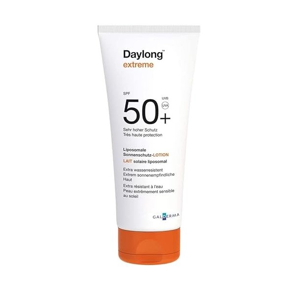 DAYLONG | Lait extrême SPF 50+ | Très haute protection | Formule liposomale haute tolérance | Texture lait non grasse & non-c