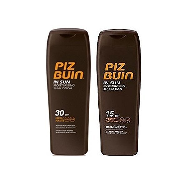 Piz Buin In Sun Lotion SPF 15 et SPF 30-200 ml chacun
